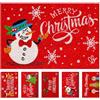 Olivo Tappeti OLIVO.shop Zerbino Natale ingresso, zerbini natalizi in cocco naturale, tappeto ingresso natalizio, Tappeti Natale 40x60 cm CHRISTMAS ZERBINO (SNOWMAN)