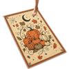 Generic Tappeto di Halloween in poliestere con motivo zucca e luna, beige, 150 x 100 cm, stampato con zucche, stelle e ornamenti autunnali, per soggiorno, camera da letto e decorazione per feste