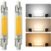 Prleqpro R7S LED 78 mm dimmerabile 5 W, luce calda 3000 K, 500 lumen, sostituzione alogena 50 W, senza sfarfallio, illuminazione a 360°, economica e durevole, ufficio e esterno, confezione da 2, AC