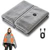 Wenbones Coperta Elettrica, Grafene, USB, 160x90 cm, Wireless | 8 zone, 3 livelli, riscaldamento rapido, finta pelliccia coniglio, senza fili, casa ufficio viaggio, lavabile, regalo