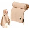 KEAGAN Scialle riscaldato portatile della coperta con il cappuccio, coperta | Coperta riscaldata da 150 x 80 cm, 3 impostazioni di calore da 35 a 55 °C, riscaldamento rapido, alimentazione USB