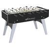 Garlando F-20 Evolution Nero Silver - Calcio Balilla Pieghevole con Aste Uscenti Ø13 mm