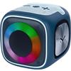 Majestic FIRE 3 - Speaker bluetooth portatile, 9 effetti luci LED, ingressi USB/microSD/AUX-IN, Batteria ricaricabile, funzione TWS, fessura per appoggio smartphone