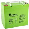 Master U-Power U-Power Batteria AGM 12V 55Ah, piombo VRLA, M6, senza manutenzione | Batteria al piombo AGM/VRLA 12V 55Ah, sigillata, ricaricabile e senza manutenzione, Terminale M6.