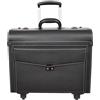 A1 FASHION GOODS Rolling Pilot Case - Borsa da viaggio Aero in ecopelle, 4 ruote, con doppia serratura, Nero , L, Valigetta da pilota formato cabina grande