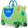 Trunki Ride-On - Valigia per bambini con ruote anteriori a 360°, bagaglio a mano da 17,6 l, bagaglio cabina con ruote, approvato come bagaglio a mano, leggero, per bambini