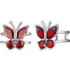 SILVERCUTE Orecchini donna farfalla in argento sterling 925 orecchini cuff senza buco con pietra zirconi orecchini argento per bambina e ragazza regalo per compleanno