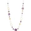 Dazylleco Collana lunga dorata da donna, con grandi perle di pietra, gioiello alla moda, regalo per la mamma