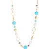 Dazylleco Collana lunga dorata da donna, con grandi perle di pietra, gioiello alla moda, regalo per la mamma