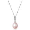 YAMI Collana di perle d'acqua dolce e salata, 9-13 mm, collana da donna, in argento Sterling 925 rodiato, lunghezza della catena regolabile, 45 + 5 cm, regalo da donna