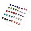tenghong2021 10-20 paia di orecchini a perno in plastica con zirconia cubica per orecchie sensibili, con zirconia cubica da 2 a 6 mm, per donne e ragazze, set di orecchini a perno in silicone