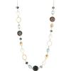 Dazylleco Collana lunga dorata da donna, con grandi perle di pietra, gioiello alla moda, regalo per la mamma