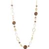 Dazylleco Collana lunga dorata da donna, con grandi perle di pietra, gioiello alla moda, regalo per la mamma