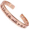 Touchstone Bracciale indiano fatto a mano in rame per uomo donna chakra della pace yoga meditazione mantra