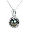 NONNYLLEI Regalo per donne, moglie, compleanno, anniversario di matrimonio, collana di perle nere di Tahiti, regalo per la festa della mamma per mamma, moglie, gioielli da donna, regalo di Natale e