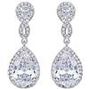 EVER FAITH® Orecchini a forma di goccia di cristallo austriaco con zirconia cubica