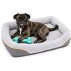 Generico LOVE PET Cuccia per Cani Morbida e Lavabile con Cuscino in Memory Foam, Bordo Rialzato, per Animali Domestici di Piccola e Media Taglia, con Giocattolo in Regalo