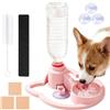 Generic Distributore automatico di acqua per animali domestici con ventose | Distributore automatico di acqua per gatti con bottiglia da 630 ml per gattino, cucciolo, cani di piccola taglia, balcone