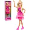 Barbie Bambola Fashion 71 cm | Vestito scintillante, scarpe, braccia e gambe snodabili, capelli pettinabili, giochi prima infanzia, dai 3 anni