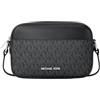 Michael Kors Jet Set Small Signature Logo Camera Crossbody Bag Black Silver