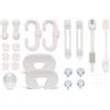 Dooky Set di sicurezza per bambini, 25 pezzi, set completo Babyproof per la casa con paraspigoli, fermaporta, fusibili per armadi, protezione presa e sicurezza WC per bambini