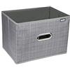 vetrine inrete Vetrineinrete® Scatola portadocumenti da ufficio box di archiviazione organizer per archivio documenti contenitore con manici grigio o beige varie misure P15 (Grigio, 33x23x23 cm)
