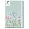 Häfft paper&you Journal A5 dotted - Taccuino a righe Spring Flowers | 156 pagine numerate con griglia a puntini, elastico e segnalibro - per diario, schizzi, liste e appunti creativi