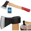 KOTARBAU® Ascia Spaccalegna, Accetta, Testa 500 g, Doppio Cuneo | Accetta Spaccalegna, Lama Forgiata e Affilata, Ascia da Spacco per Giardino, Ascia Taglio, Manico Ergonomico in Legno