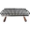 Generico GRIGLIA SCOLAGRASSI ACCIAIO INOX GRATICOLA 78x35 cm SCORREVOLE TIPO PESANTE | Manici in Legno, Struttura Robusta, Barre Scorrevoli, Per Barbecue e Griglia, Acciaio Lucidato