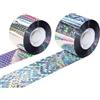 Tachypno 2 Pezzi Uccello Nastro Repellente, 2.4cm × 80m Bifacciale Nastros | Nastro Repellente Riflettente per Piccioni, Scaccia Piccioni, per Spaventare gli Ucce