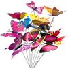 NZVQH Set di 20 Farfalle da Giardino Colorato, Farfalle Decorative, Pali da Giardino con Farfalla, Paletti Decorativi da Giardini per Decorazione di Piante e Aiuole, Ornamenti per Esterno Patio Terrazzo