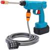Generico Idropulitrice a Batteria Portatile Senza Fili con Due Batterie da 48V, Set con 2 Ugelli Pistola ad alta Pressione ed Accessori per Pulizie Esterni lavaggio Auto giardino fai da te DIY