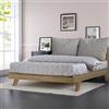 Produce Shop Letto Matrimoniale Design Moderno 160x190cm con doghe e Cuscini Rust - Legno Naturale