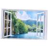 DECHOUS Sticker Murale Rimovibile Decorazione Finta Finestra Con Paesaggio Montano Per Camera Da Letto Bagno e Soggiorno Adesivi Murali Facili Da Applicare e Riutilizzare Stile Casual