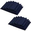 BENECREAT 2 Tessuto a Costine in Cotone, 113 x 7.2cm, Tessuto a Costine Elasticizzato Senza Cuciture per Polsini, Cucito Fai Da Te e Riparazioni di Capi di Abbigliamento, Blu