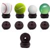 KeaJuidy 10 supporti per palline in legno, rotondi, da esposizione a sfera di cristallo, base per palloni da golf, tennis, marmi, collezioni, 4,1 cm