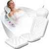 Hlieeosfcn Cuscino Bagno con Ventose e Poggiatesta,Supporta Collo,Schiena e Gambe | Cuscino Vasca da Bagno,Sedile per Vasca da Bagno Adulti Antiscivolo 137x41cm,Incl. Borse Lavaggio e Gancio Asciugatura