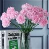 OUKEYI Fiori artificiali da 45,7 cm, 10 pezzi, garofani, ortensie in seta, bouquet da sposa, per casa, giardino, feste, ufficio, caffetteria, decorazioni (rosa)