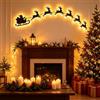 Generic Decorazioni Parete LED Renna, Luci Natalizie Festive Cervo (#a) | con Retroilluminazione Calda & Design 3D Legno, da Esporre Insieme o Separate per Corridoio, Camera & Soggiorno