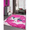 Teppich-Traum Traum Moquette Bambini Bambini Tappeto di Gioco Tappeto Disegno Unicorno con Taglio Contorno Pink Cream Turchese Größe 120x170 cm