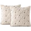 Tupenofif 2 federe Cuscino Autunno, Cotone, Bianco, Lavabile, Zucca | Coperta peluche bianca con motivo zucca 3D, ricami, 2 pezzi 45x45cm, per divano e letto, decoraz. autunnale, zucca