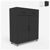 Produce Shop Mobile da Bagno Moderno Multiuso 2 Ante 2 cassetti 60 cm Takari - Grigio