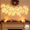 UIIWALDRIC Ramo Luminoso Da Parete,2,3m,144 LED Ghirlanda Willow Vine Pieghevole | Albero Luminoso Da Parete Con Telecomando E 8 Modalità,Decorazione Parete Interno Bianco Caldo per Salotto E Camera
