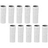 shenruifa Copricandela, Tubo Metallico E14 da 10 Pezzi per Portalampada a Candela Accessori per Illuminazione Base Lampada 25x80mm (Bianco)