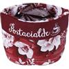 SaRani Portacialde Contenitore in Tessuto Cucina Cialda Caffè Zucchero a Fantasia Rose (Bordeaux)