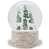 Minium Collection Palla di neve natalizia | Magia della baita Due cervi Albero di Natale | Base effetto legno | Altezza: 12cm Larghezza 10 cm | 20295 (2 cervi base in legno)