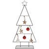 Spetebo Espositore per albero di Natale, nero, con 6 ganci per la decorazione, 56 cm, supporto in metallo per decorazioni decorative con pizzo a stella, decorazione natalizia per albero di Natale
