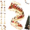 Generico Lampada da parete Christmas Magic Trail, aggiunge dimensione di profondità | Disponibili una varietà di temi natalizi, la scelta ideale for creare un'atmosfera natalizia calda e magica, facile(Train)