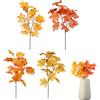 Helweet Rami di Foglie D'acero Artificiali, Fasci di Fiori Artificiali Autunnali, Pianta di Foglie D'acero Simulate, Decorazioni per La Casa Autunnale, per il Festival, Feste, Matrimoni, 4 Fasci