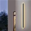 YBIOK Lampada da Parete Moderna per Esterni Illuminazione da Parete Lineare A LED Lampada da Esterno IP65 Lampade da Parete Impermeabili, Luce Bianca Calda 3000K Lampada da Parete Nera